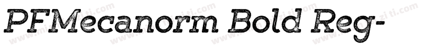 PFMecanorm Bold Reg字体转换